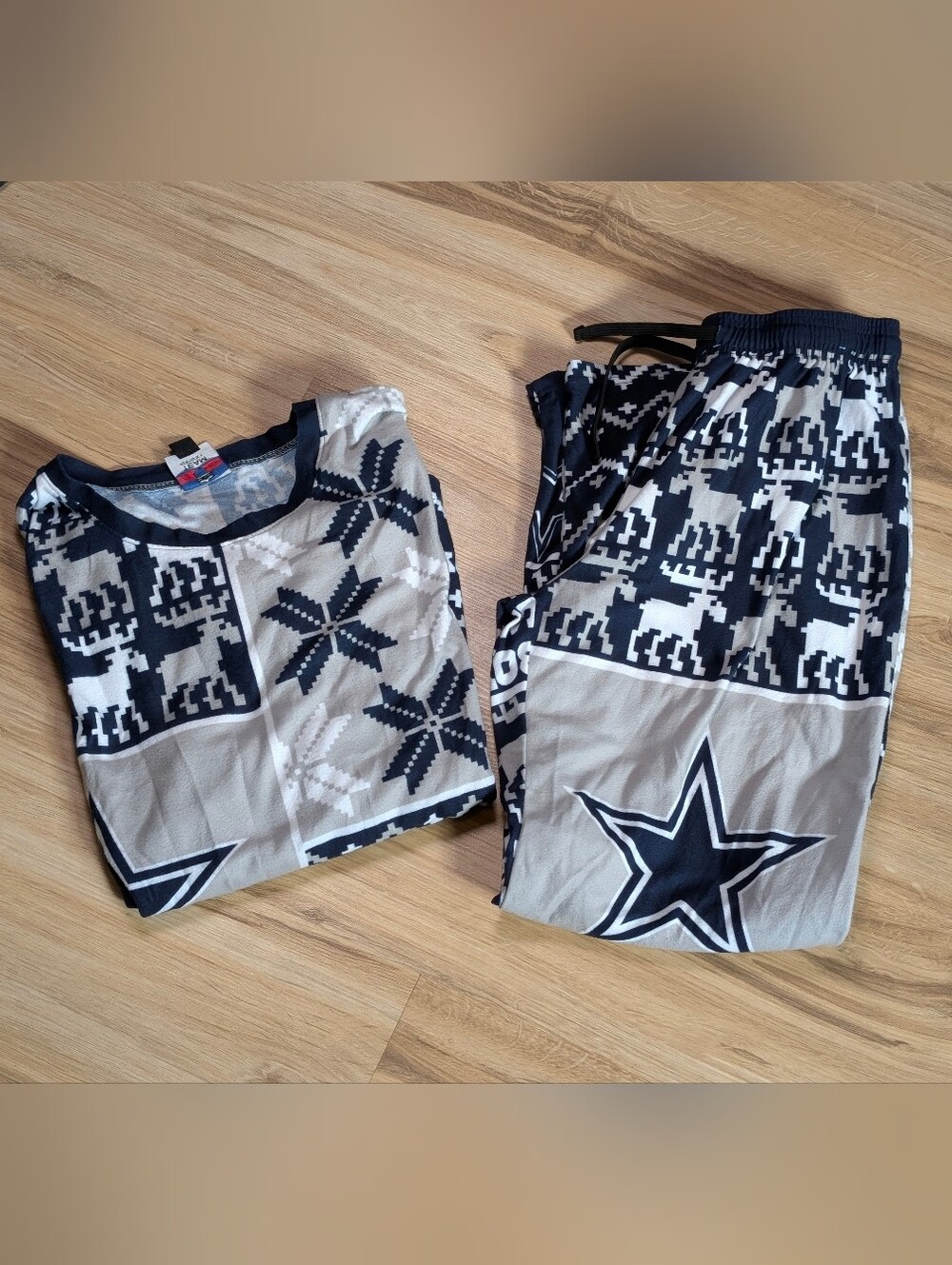 Dallas Cowboys Womens Busy Block Family Holiday Pajamas